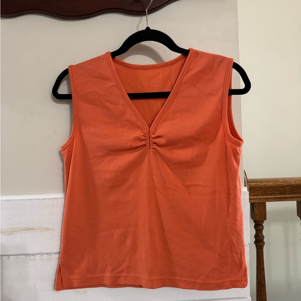 Orange Sleeveless Top